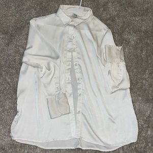 White satin blouse